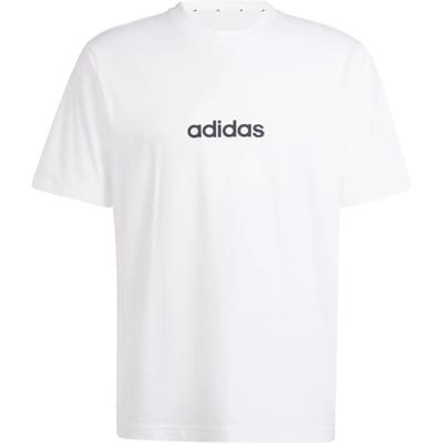 Adidas Sportswear Essentials Linear Single Jersey T-Shirt - Heren - Wit