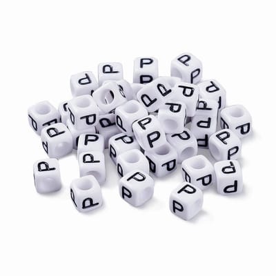 Dailygoods- Kralen 300 stuks - Acryl Letter Kralen - Kubus 6mm - Retro-stijl - Sieraden Maken - Groot Boorgat 3,2mm - Letterkralen