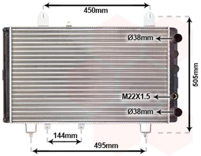 Van Wezel - RADIATOR VOOR CITROEN C25 1982-1994 1300G0