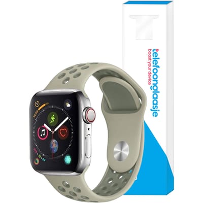 Siliconen sportbandje Apple Watch 1/2/3/4/5/6/SE ? 38/40mm - Lichtgroen