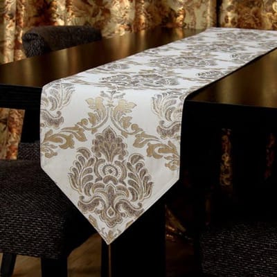 Moderne Jacquard Tafelloper, Beige, 30 * 240cm