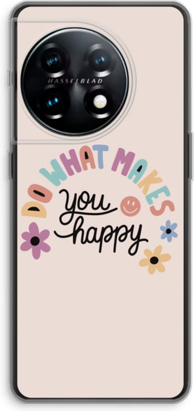 Case Company® - Hoesje geschikt voor OnePlus 11 hoesje - Happy days - Soft Cover Telefoonhoesje - Bescherming aan alle Kanten en Schermrand