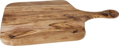 Cosy&Trendy Pizzaplank Met Steel - Olijfhout - 52 cm -30 cm