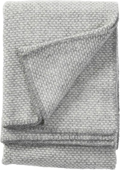 Klippan Domino - Light Grey - Plaid - Wollen deken -  Lichtgrijs - Eco Wol - 130cm x 180cm
