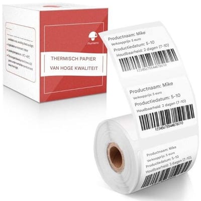 JeiibrZui M110-Labels - 40X30Mm Vierkante Witte Thermische Labelstickers - Waterbestendig En Slijtvast Voor Duidelijke Printresultaten - 230 Stuks - Voor Mini Printer Gebruikers+Wit