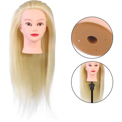Kapsalon Cosmetologie Kappers Oefenhoofd Mannequin Poppen Salon Gereedschap (Romig wit) beige
