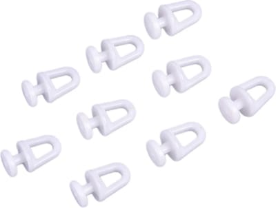 FSW-Products - 10 Stuks - Gordijnrunners - Gordijn Runner - Gordijnhaken - Gordijnringen - Gordijnglijders - Glijders - Gordijnen - Wit