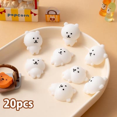 Jouets Kawaii Mochi Squishy Ours de Dessin Animé à Presser Soulagement du Stress Squishy Amusant Doux Sensoriel Abreact Jouet Collant Cadeau de Fête