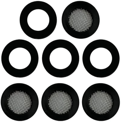 Set van 4 douchekopfilterafdichtingen en 4 rubberen ringen voor lekvrije installatie en optimale waterdoorstroming