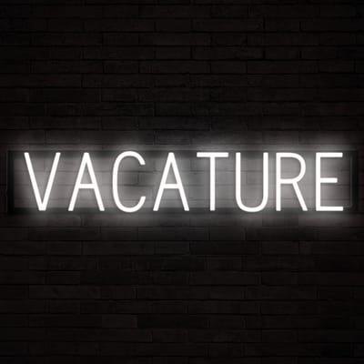 VACATURE - Lichtreclame Neon LED bord verlicht | SpellBrite | 82,58 x 16 cm | 6 Dimstanden & 8 Lichtanimaties | Reclamebord neon verlichting