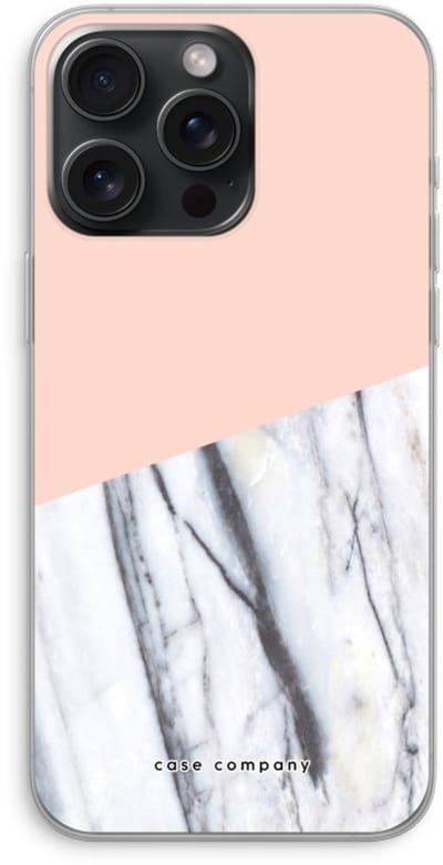 Case Company® - Hoesje geschikt voor iPhone 15 Pro Max hoesje - A touch of peach - Soft Cover Telefoonhoesje - Bescherming aan alle Kanten en Schermrand