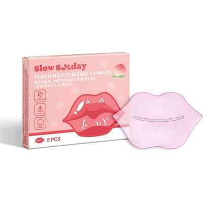 SlowSunday Perzik Hydraterend Lipmasker, Lip Slaapmasker, Verbetert Lip Lijnen, Voor Hydraterende Droge Lippen - Voedend, Koreaanse Huidverzorging, Geschikt Voor Zomer & Herfst, Y2K, Terug Naar School
