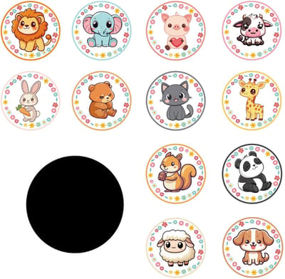 Dailygoods- Stickers Zindelijkheidstraining 24 Stuks - Zelfklevende Stickers - Educatieve Benodigdheden - Kleurrijk PVC - 7 cm Diameter - Toilettraining - Toilettrainingstickers