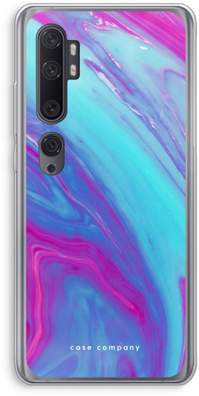 Case Company® - Hoesje geschikt voor Xiaomi Mi Note 10 Pro hoesje - Zweverige regenboog - Soft Cover Telefoonhoesje - Bescherming aan alle Kanten en Schermrand