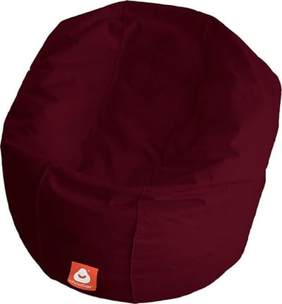 Whoober ronde zitzak Ibiza L outdoor bordeaux rood - Wasbaar - Voor binnen en buiten