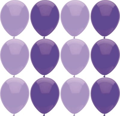 Haza Ballonnen verjaardag/thema feest - 200x stuks - lila/paars