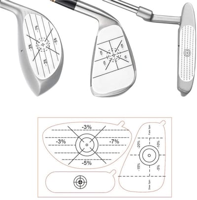 Impacttape voor golfclubs (40 vellen) – Golf-impacttape – Impact-trainingstickers – Swingtrainer – Impactstickers voor de golfswing – Golftrainingshulpmiddel – Stickers voor putters en ijzers – Golfclubstickers voor impactmarkering
