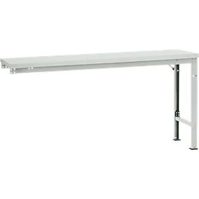 Manuflex aanbouwtafel UNIVERSAL Speciaal, 1750 x 800 mm, melamine lichtgrijs, lichtgrijs