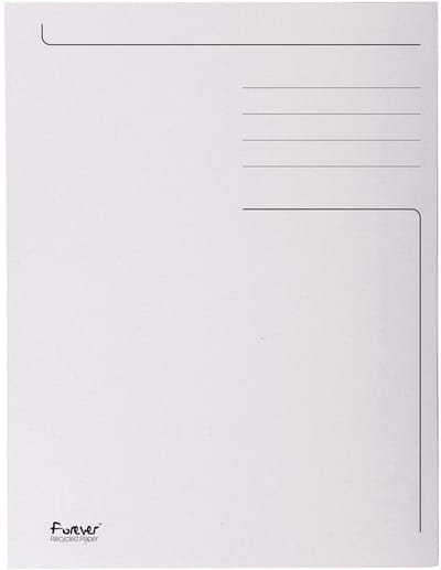 Exacompta 50x FOREVER® bedrukte map met 3 kleppen - 280gm2 - 24x32 cm voor A4 - Grijs - 448019E