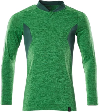 Mascot Accelerate Poloshirt, met lange mouwen 18081-810 - helder groen-gemêleerd/groen - 3XL