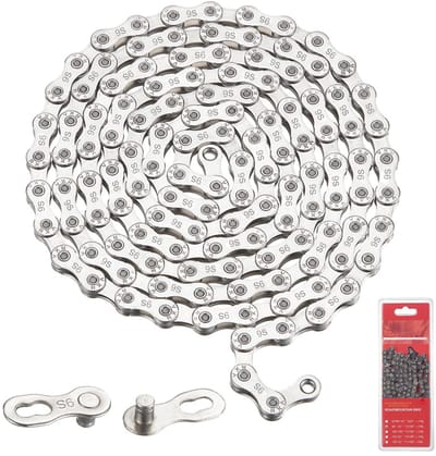 SnelShoppen - 9-speed Fietsketting 116 Schakels - Compatibel met MTB en Racefietsen - Duurzaam en Betrouwbaar - Ideaal voor Fietsreparatie en Onderhou