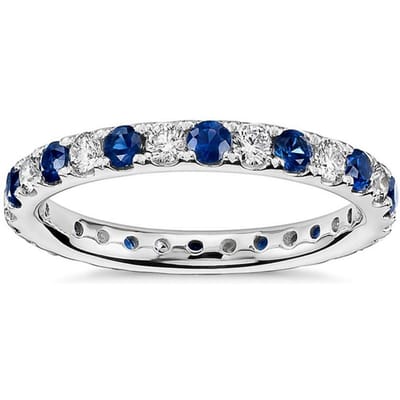 Huitan Bague simple et élégante pour femmes Zircone cubique bleu/cristal Mode Contractée Accessoires féminins Bijoux polyvalents 10