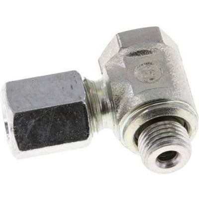 6L & M10x1 Verzinkt Stalen Swivel Joint Snijringkoppeling Buitendraad 250bar Draaibaar ISO 8434-1