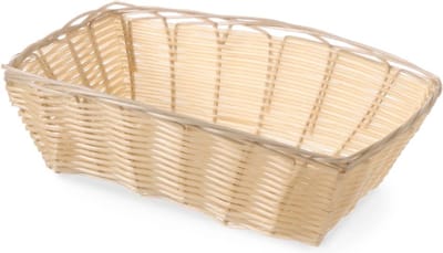 HENDI Rechthoekig broodmandje – breukvast poly-rotan – vaatwasmachinebestendig – 225x150x65 mm