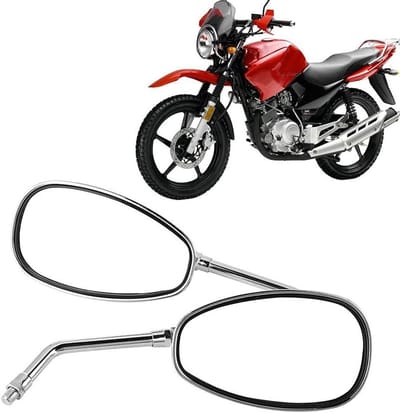Universele Chroom Achteruitkijkspiegels voor Motoren en Scooters - 2 Stuks, Handvat Bevestiging, Side Mirrors