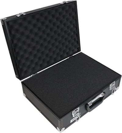 Aluminium Camera Case met Grid Foam voor Bescherming van Apparatuur, Zwart en Modern Ontwerp