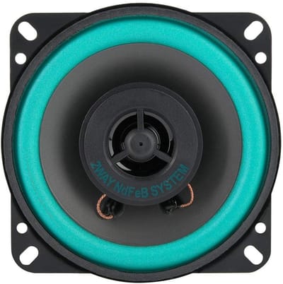 Allecto - Auto Hochtöner - Koaxiaal Luidspreker - 100W Vermogen - Zwart en Groen - Auto Audio Upgrade - Geschikt voor Elk Voertuig