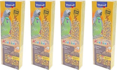 Vitakraft - Vogelsnack - honing/anijs kräcker papegaai - 2in1 - per 4 doosjes