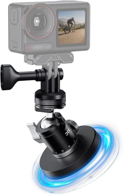 Universele Magnetische Autohouder voor Actiecamera's met 360° Rotatie en 1/4" Schroefdraad voor DJI Osmo en GoPro Hero