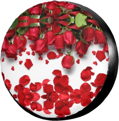 Reservewielhoes - Bandenhoes Bandenbeschermer - Voertuig Beschermen - Waterdicht Stofbestendig - 14-17 Inch - Rood Rozen