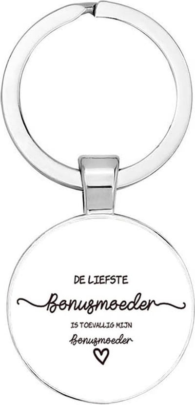 Akyol - de liefste bonusmoeder Sleutelhanger - liefde - liefste bonusmoeder - familielid - cadeautje voor mama - familie - cadeau - verjaardag - kado - geschenk - gift - verrassing - liefste ooit - moederdag - 2,5 x 2,5 CM
