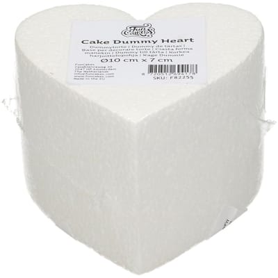 FunCakes Taart Dummy - Piepschuim Blok - Hart - Ø10 cm x 7 cm