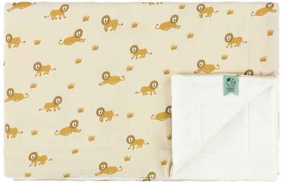Trixie babydeken fleece 75x100cm geel - Lively Lion knuffeldeken.