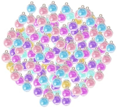 Dailygoods- Glazen Hangers - 60 Stuks - Mini-Fles - Transparant - Voor Sieraden Maken - Duurzaam Glas - Lichtgewicht en Robuust