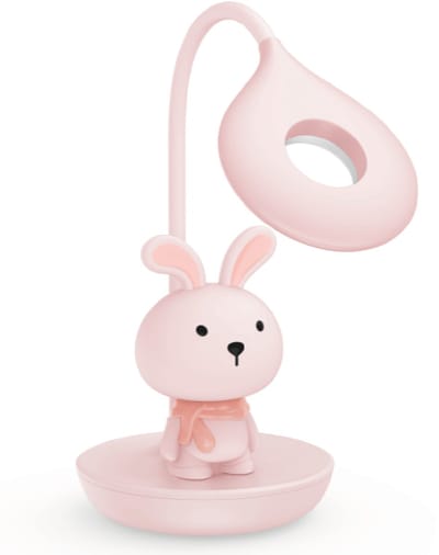 Luxus Europe - Nachtlamp Kinderkamer Bunny Mini Roze - Draadloos LED Nachtlampje Kinderen - USB-C Oplaadbaar - Decoratieve Tafellamp