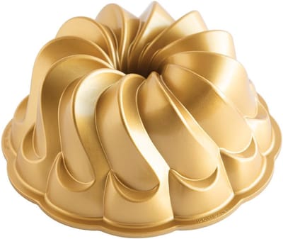 Bakvorm Speciale Vorm - Taartvorm Midden Gat - Cakes Bakken - Gegoten Aluminium - 10 Cups - Goud