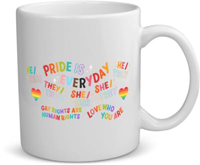 Akyol - lgbtq cadeau - koffiemok - theemok - Lgbt - queer - pride month - lgbtq vlag - gay pride - met tekst - opdruk - leuke pride spullen - verjaardag - cadeau - gift - 350 ML inhoud