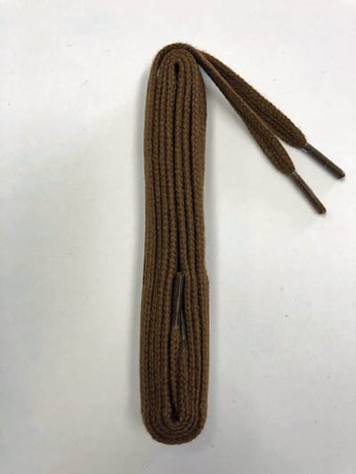 platte nauwe veters 90cm middelbruin 90cm