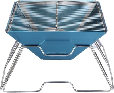 Camping Vuurschaal - Picknickkoker Buiten - Outdoor Entertainment - Inklapbare Grill - 36.5 cm Breed - Zilver