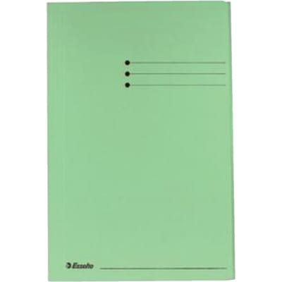 Dossiermap Esselte folio 3 kleppen manilla 275gr groen