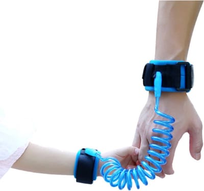 Veiligheidstuigje voor kinderen - Polstuigje - Polsband kinderen - Looplijn Peuter - Anti Wegloop Armband - 2,5 meter - Blauw