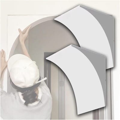 Schuimspuitset Deuren - Interieur Decoratie - Woning Renoveren - Overschilderbaar Ontwerp - 18 x 18 x 18 cm - Wit