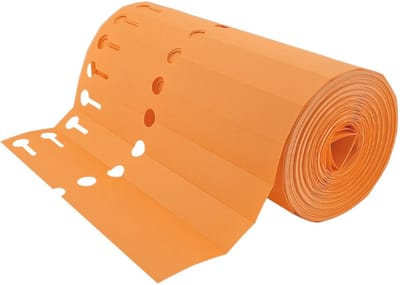 CombiCraft Blanco PVC Sleufetiketten oranje, 200 x 20 mm, 200 micron - 1000 stuks op rol