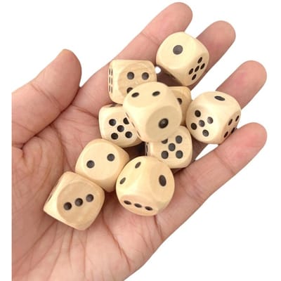 Houten Dobbelstenen 10 Stuks Ronde Hoek D6 D10 Houten Dobbelstenen Voor Vliegend Schaak Rekwisieten Tafel Bord Rollenspel beige