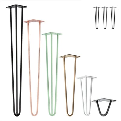 3 Stuks Tafelpoten Hairpin Legs Set - Diverse Maten en Kleuren - 35 cm Poten voor DIY Tafel, Bureau of Meubel