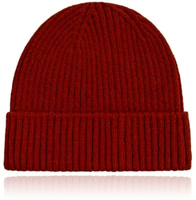Classic Beanie Muts Dames - Red Wine